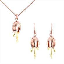 Show details for Fashion Flower Casual Necklace and Earring Set