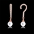 Picture of Copper or Brass Rose Gold Plated Dangle Earrings at Great Low Price