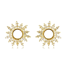 Show details for Delicate Cubic Zirconia Stud Earrings with Fast Shipping