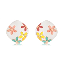 Show details for Classic Enamel Stud Earrings at Unbeatable Price