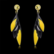 Picture of Popular Enamel Yellow Dangle Earrings