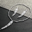 Show details for Luxury White Necklace and Earring Set at Unbeatable Price