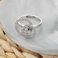 Show details for Trendy Platinum Plated Copper or Brass Fashion Ring with No-Risk Refund