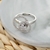 Picture of Trendy Platinum Plated Copper or Brass Fashion Ring with No-Risk Refund