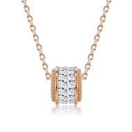 Picture of Nice Cubic Zirconia Rose Gold Plated Pendant Necklace