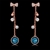 Picture of Great Artificial Crystal Blue Dangle Earrings