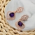 Picture of Classic Purple Dangle Earrings with Fast Shipping