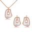 Show details for Recommended White Copper or Brass Necklace and Earring Set from Top Designer