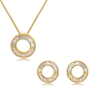 Picture of Attractive White Classic Necklace and Earring Set For Your Occasions