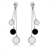 Picture of Designer Platinum Plated White Dangle Earrings with No-Risk Return