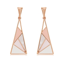Show details for Trendy Rose Gold Plated Casual Dangle Earrings with No-Risk Refund