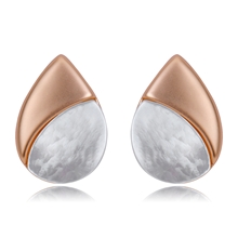 Show details for Reasonably Priced Rose Gold Plated Shell Stud Earrings from Reliable Manufacturer