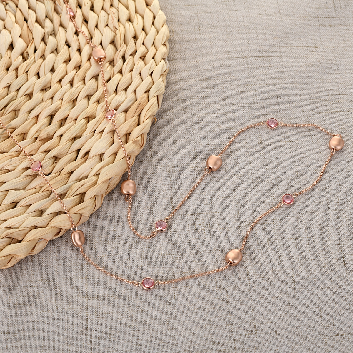 Delicate Artificial Crystal Colorful Long Chain Necklace