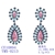 Picture of Delicate Cubic Zirconia Pink Dangle Earrings