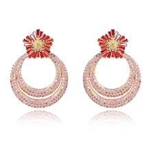 Show details for Eye-Catching Red Luxury Dangle Earrings with Member Discount
