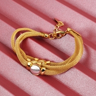 Picture of Brand New Gold Plated Casual Fashion Bracelet with SGS/ISO Certification