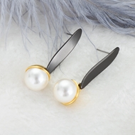 Picture of Classic White Dangle Earrings of Original Design