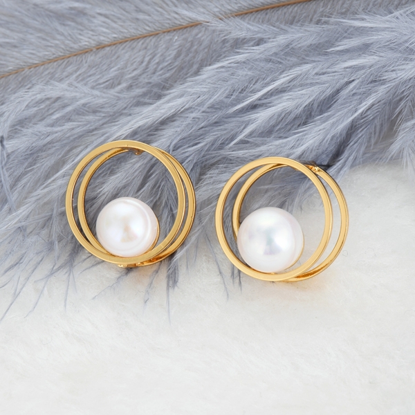Picture of Classic Artificial Pearl Stud Earrings from Top Designer
