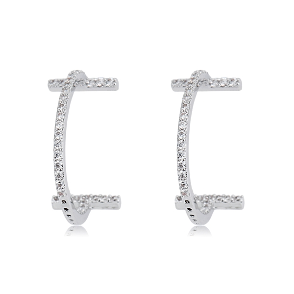 Picture of Good Quality Cubic Zirconia Delicate Stud Earrings
