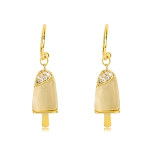 Show details for Good Quality Cubic Zirconia Gold Plated Dangle Earrings