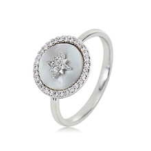 Show details for Buy Platinum Plated Cubic Zirconia Adjustable Ring with Wow Elements