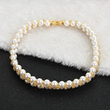 Show details for Shop Gold Plated White Pendant Necklace with Wow Elements