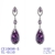 Picture of Filigree Big Platinum Plated Dangle Earrings