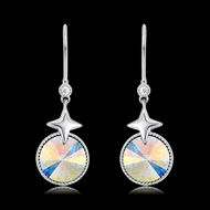 Picture of Delicate Platinum Plated Dangle Earrings with Worldwide Shipping