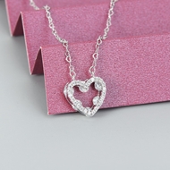 Show details for Good Cubic Zirconia Love & Heart Pendant Necklace
