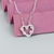 Picture of Good Cubic Zirconia Love & Heart Pendant Necklace