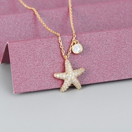 Show details for Fashion Cubic Zirconia Star Pendant Necklace