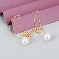 Show details for Stylish Small Copper or Brass Dangle Earrings