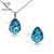 Picture of Great Value Blue Zinc Alloy Necklace and Earring Set with Full Guarantee