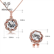 Picture of Hot Selling Rose Gold Plated Small Necklace and Earring Set for Her