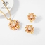 Show details for Bulk Zinc Alloy Multi-tone Plated Necklace and Earring Set Exclusive Online