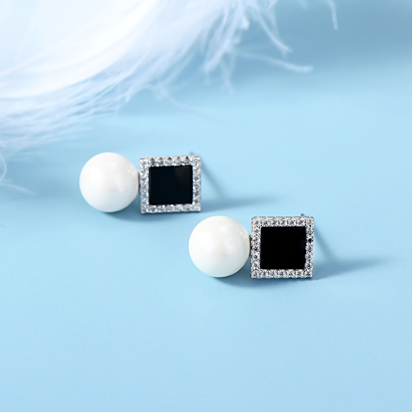 Picture of Best Swarovski Element Pearl Small Stud Earrings