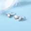 Show details for Popular Swarovski Element Pearl Platinum Plated Stud Earrings
