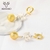 Picture of Sparkly Dubai Gold Plated Dangle Earrings