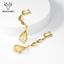 Show details for Funky Dubai Gold Plated Dangle Earrings