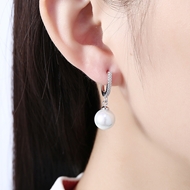 Picture of Excellent Delicate Platinum Plated Dangle Earrings