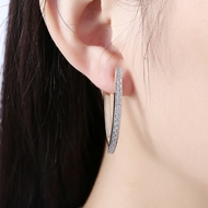 Picture of Buy Gold Plated Delicate Big Hoop Earrings with Wow Elements