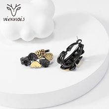 Show details for Unique Big Gunmetal Plated Stud Earrings