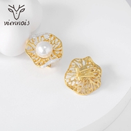 Picture of Reasonably Priced Multi-tone Plated Artificial Pearl Stud Earrings from Reliable Manufacturer