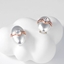 Show details for Trendy Platinum Plated Dubai Stud Earrings with No-Risk Refund