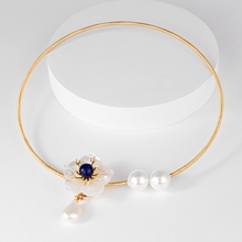 Show details for Copper or Brass Medium Collar Necklace from Certified Factory