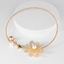 Show details for Shop Gold Plated Flowers & Plants Collar Necklace with Wow Elements