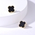 Picture of Beautiful Enamel Black Stud Earrings
