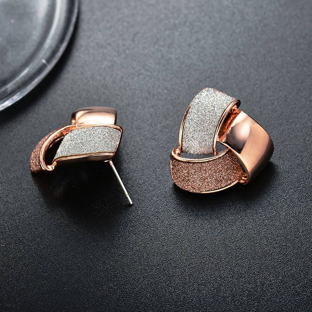 New Small Rose Gold Plated Stud Earrings