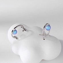Show details for Purchase Platinum Plated Blue Stud Earrings Exclusive Online