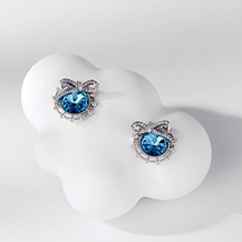 Show details for Attractive Blue Platinum Plated Stud Earrings For Your Occasions